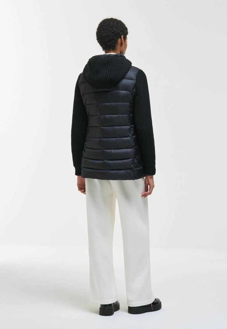 Colmar Quilted Hooded Knitted Sleeves Jacket