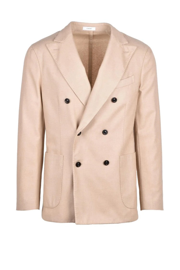 Boglioli Double-Breasted Jacket - Beige
