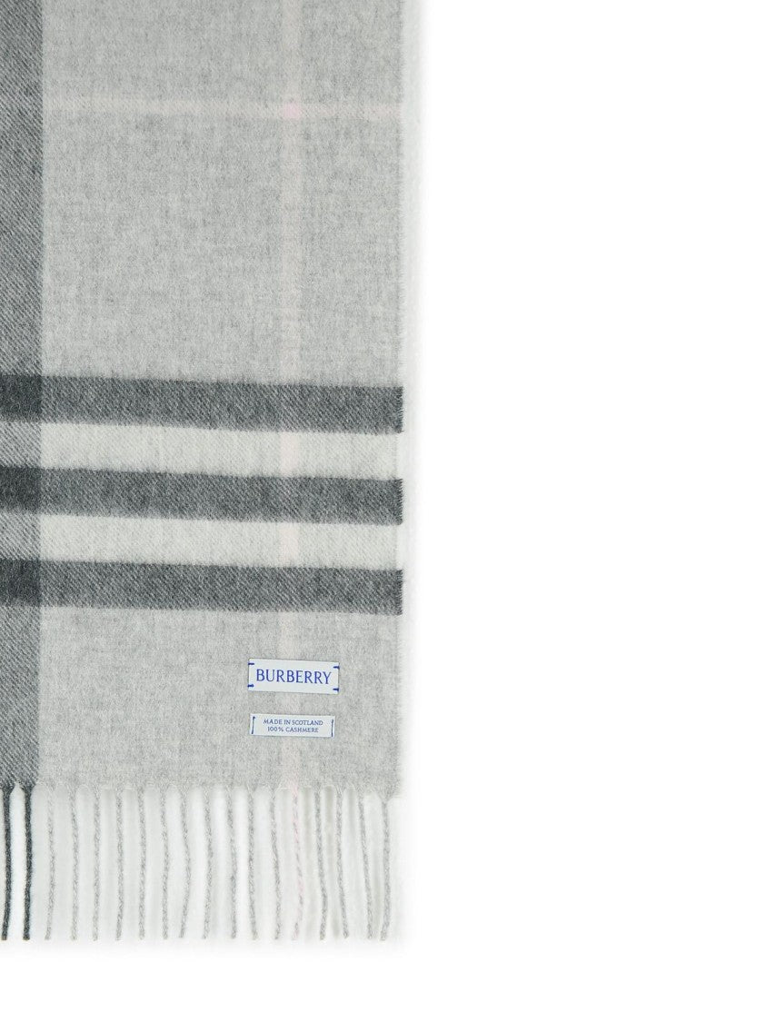 Burberry 'Mu Giant' Grey Cashmere Scarf