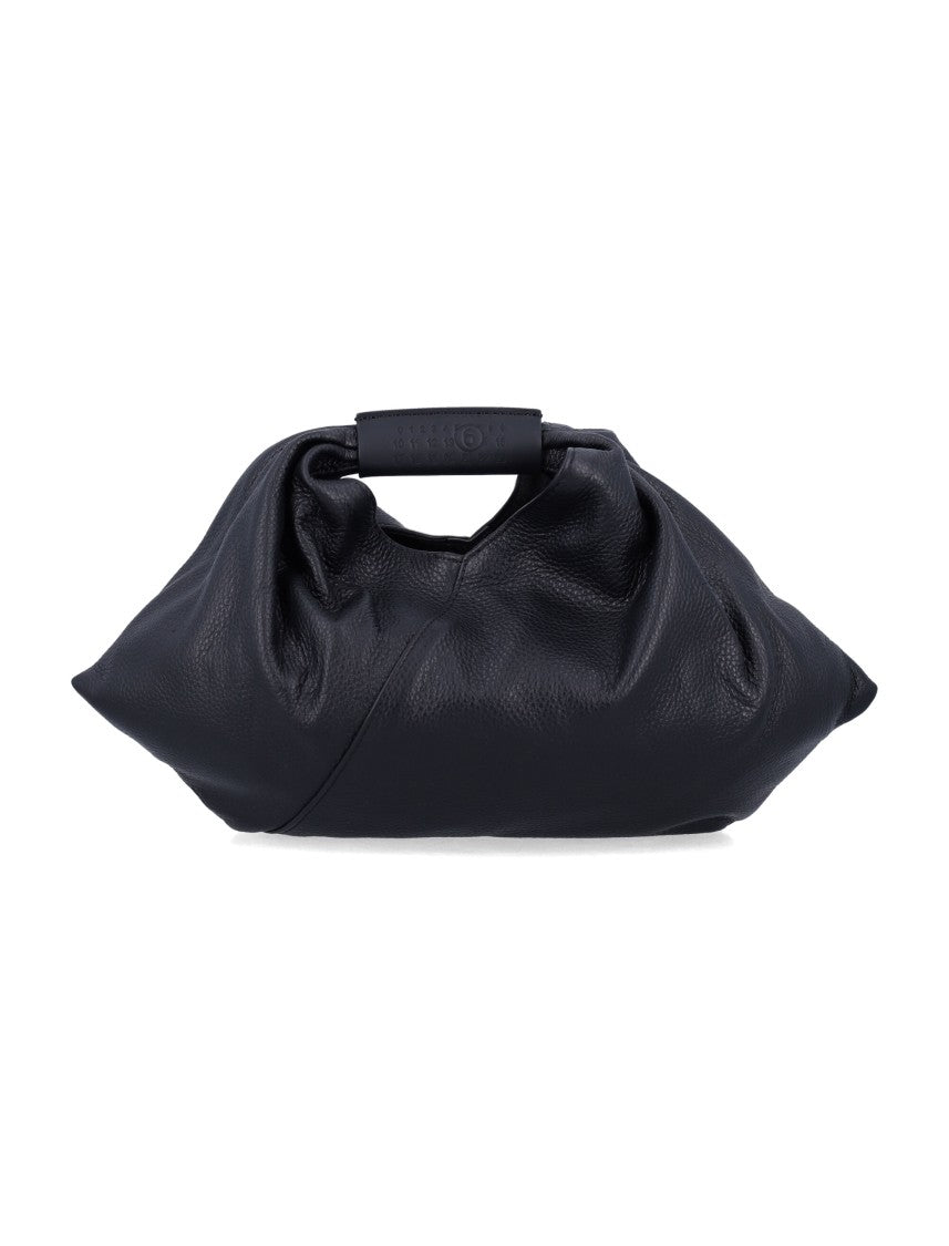 Mm6 By Maison Margiela Grainy Leather Japanese Bag With Structured Design And Top Handle