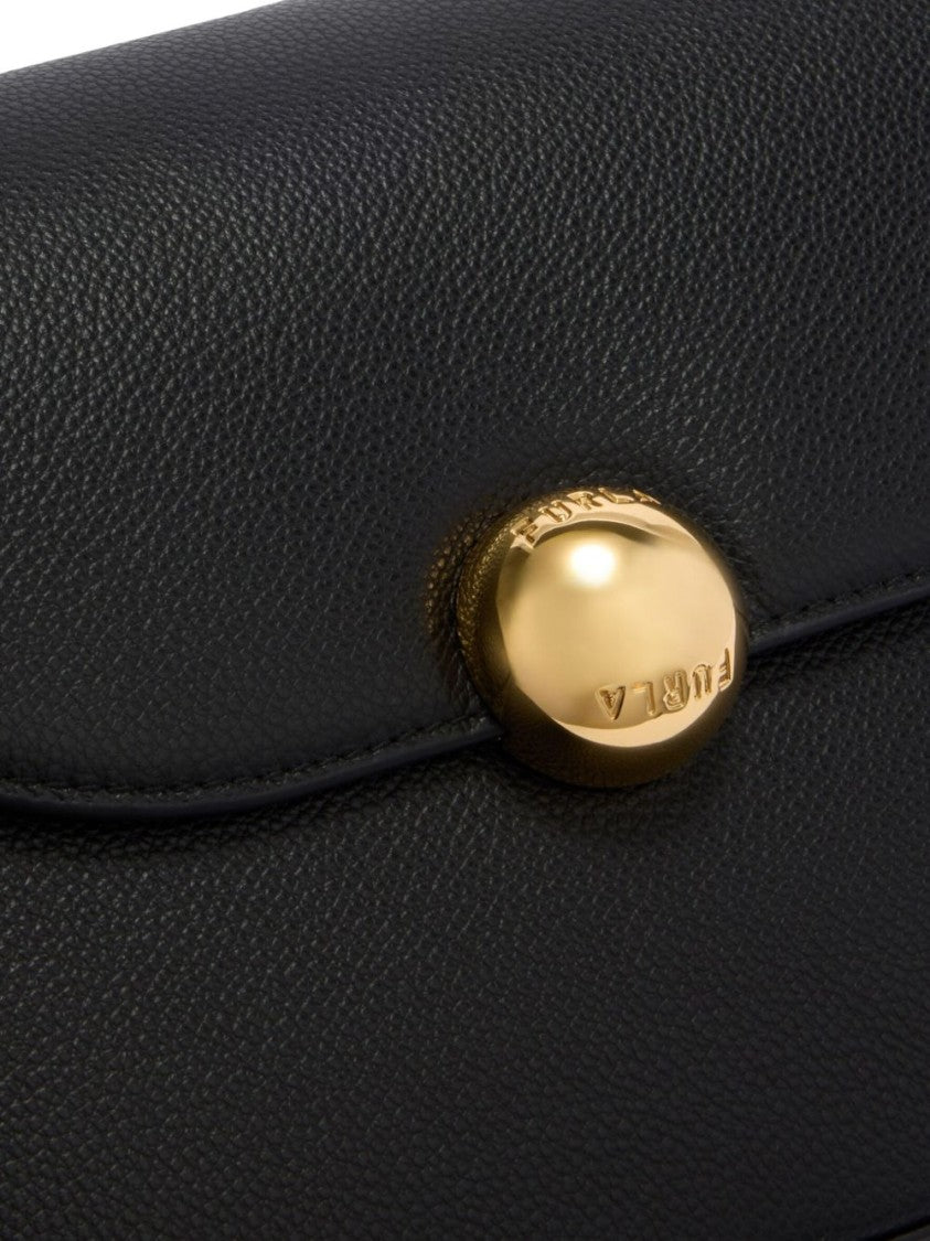 Furla Black Curved Sphere Handbag