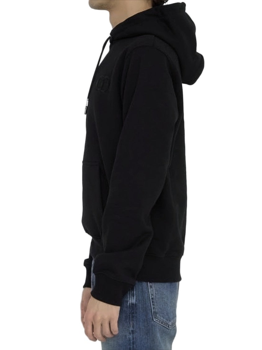 Christian Dior Classic Black Hoodie With Adjustable Drawstring