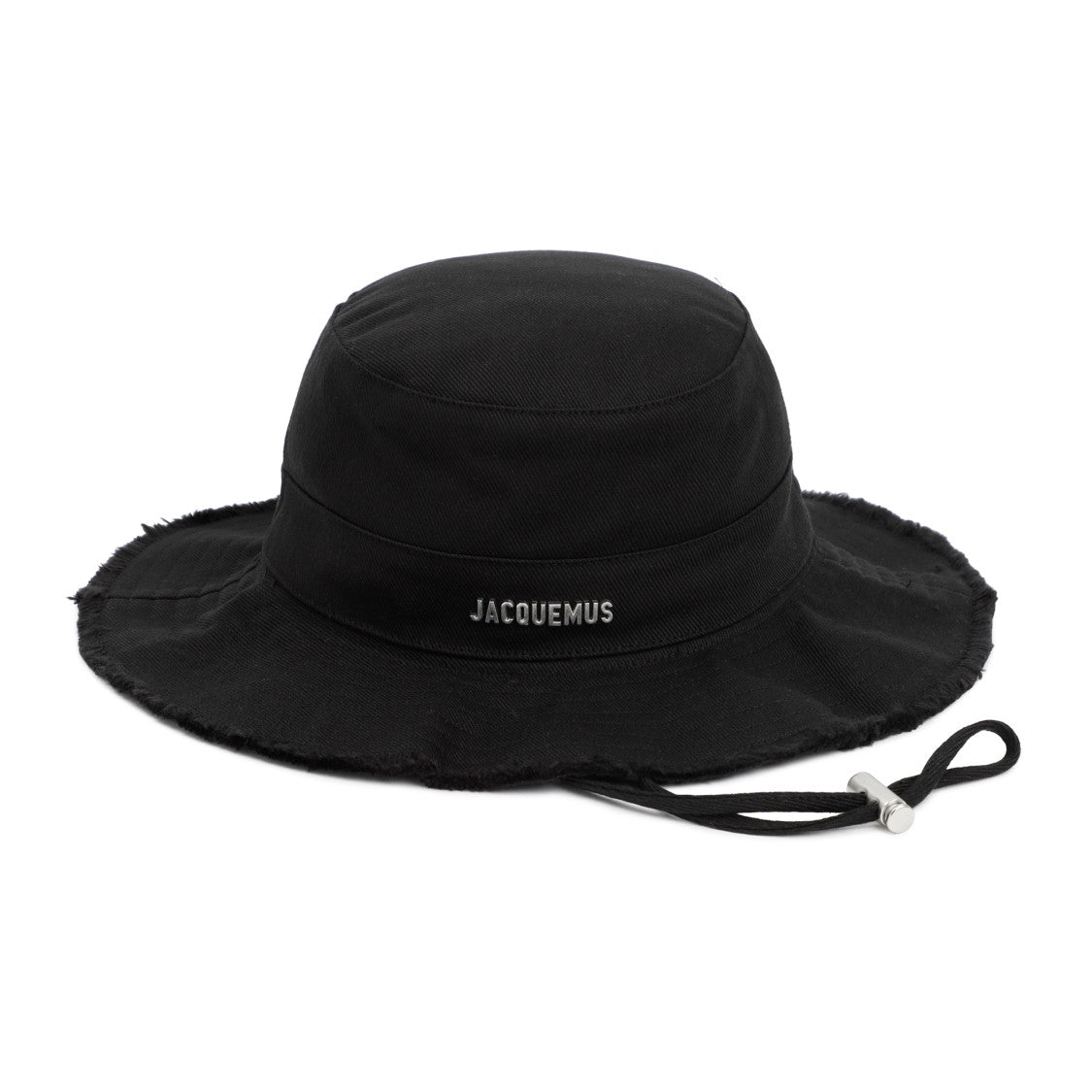 Jacquemus Black Cotton Bucket Hat With Adjustable Straps