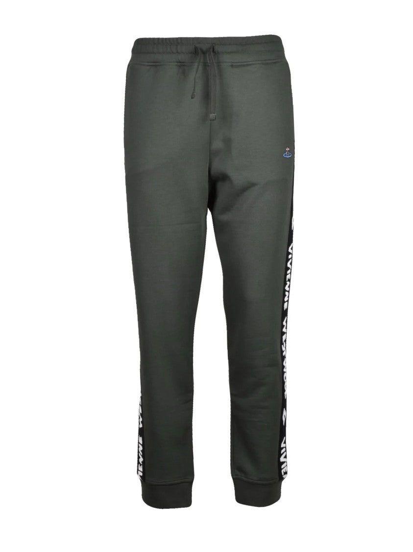Vivienne Westwood Relaxed Fit Track Trousers With Drawstring Waist And Ribbed Cuffs