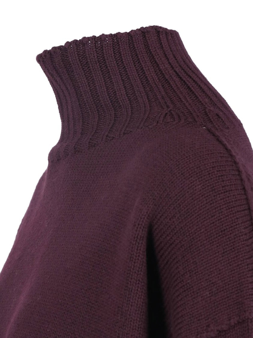Drumohr Ribbed Turtleneck Sweater In Soft Merino Wool