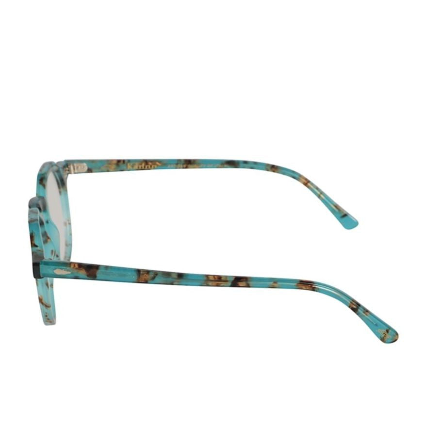 Kador Turquoise Justin Translucent Round Eyeglasses
