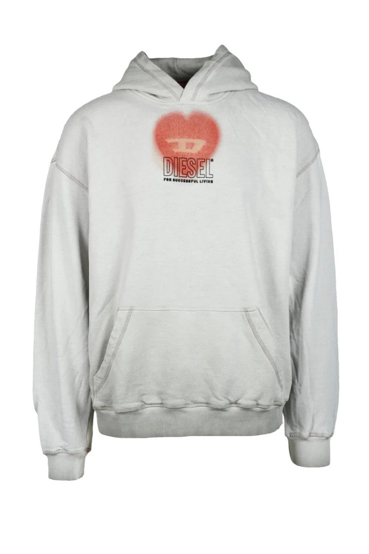 Diesel Light Grey Cotton Sweatshirt
