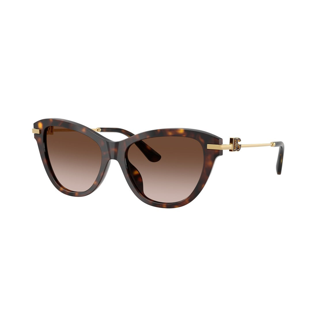 Dolce & Gabbana 0Dg4534 Tortoiseshell Cat-Eye Sunglasses With Gold Metal Temples
