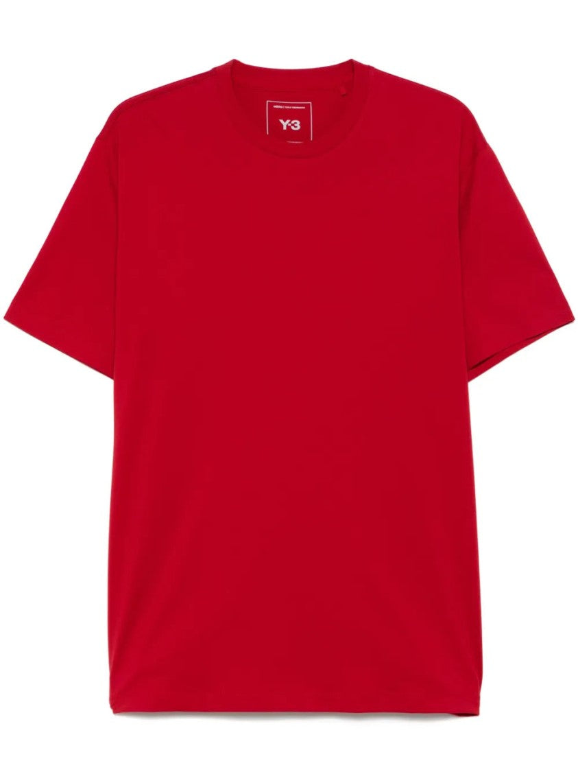 Y-3 Rose Red Graphic-Print T-Shirt