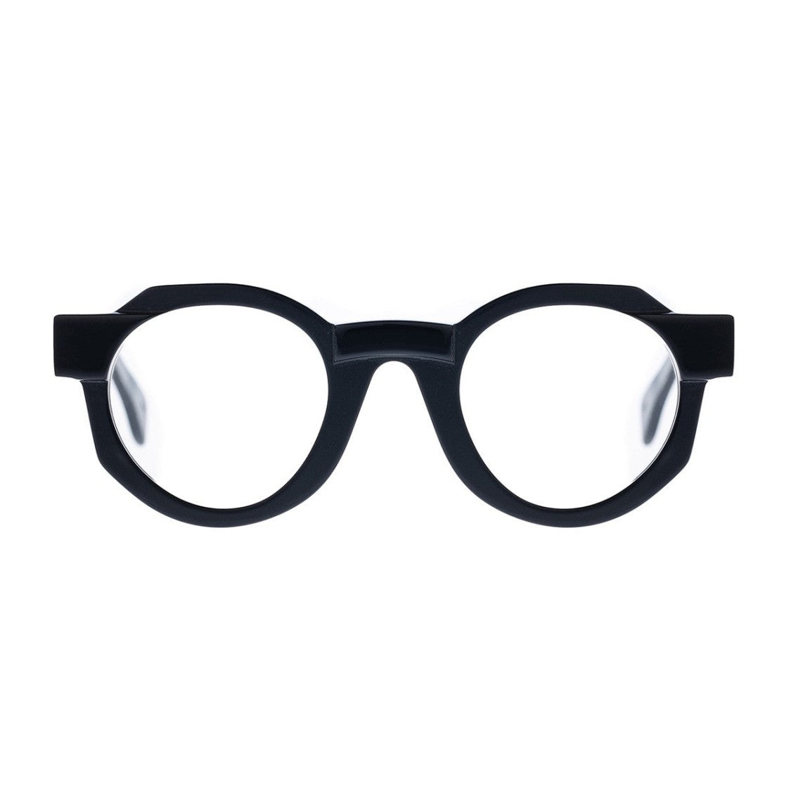 Toffoli Costantino Black T106 Acetate Round Sunglasses