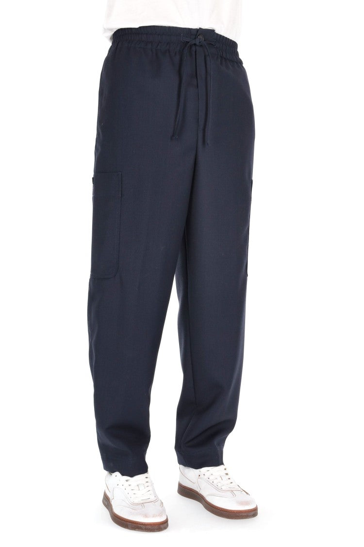 Kenzo Straight Fit Virgin Wool Cargo Trousers