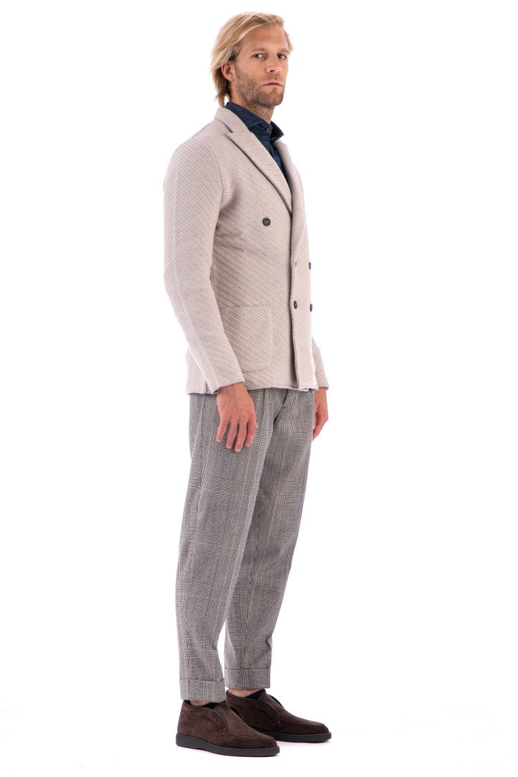 Lardini Double-Breasted Wool Jacket-Sweater
