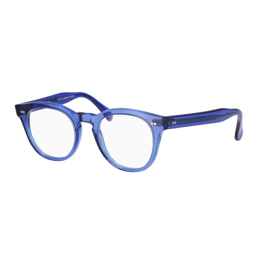 Kador Tuxon-K Translucent Blue Acetate Rounded Square Eyeglasses