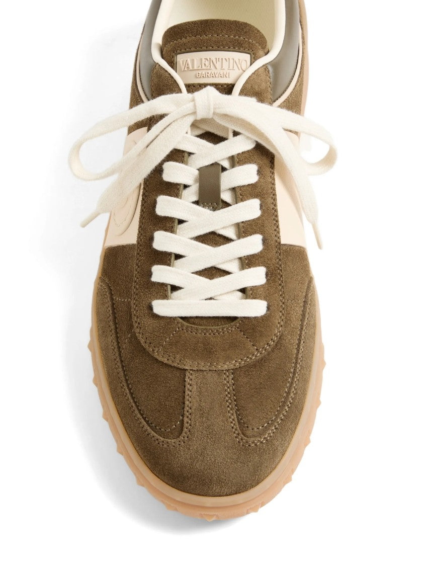 Valentino Low-Top Sneakers With Suede And Leather Panels