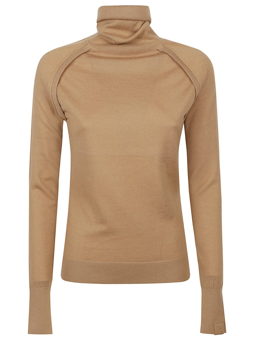 Victoria Beckham Fitted Merino Wool Turtleneck Sweater