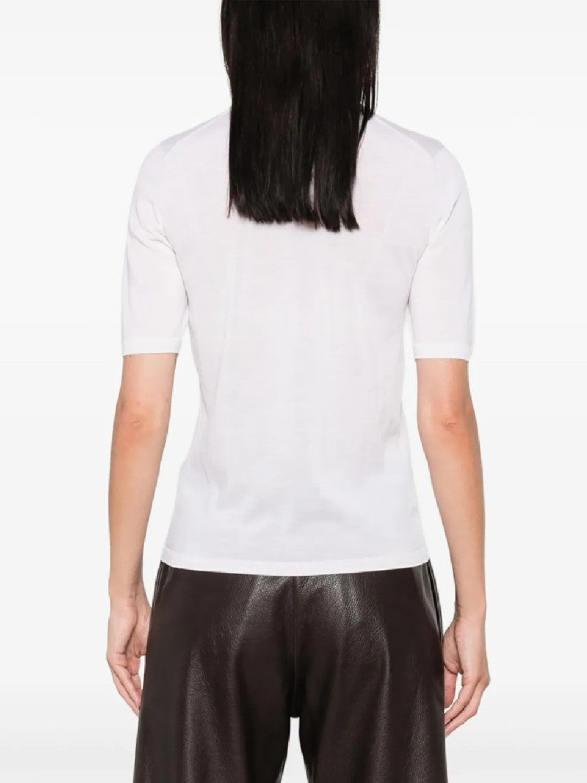 Max Mara Short-Sleeve White Top
