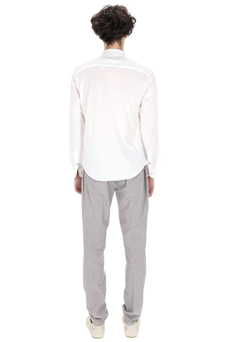 Eleventy White Cotton Jersey Casual Shirt