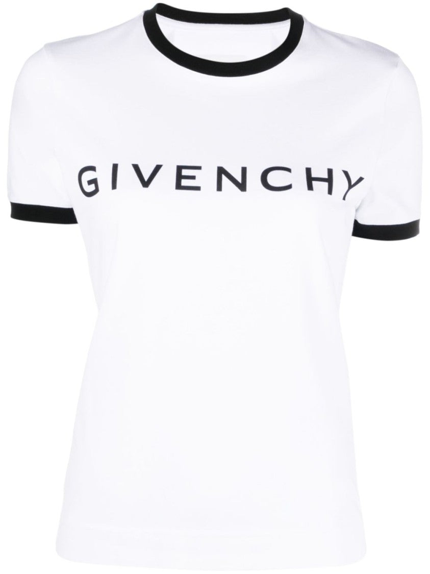 Givenchy Classic Cotton Blend T-Shirt With Contrasting Trim And Iconic Logo Design