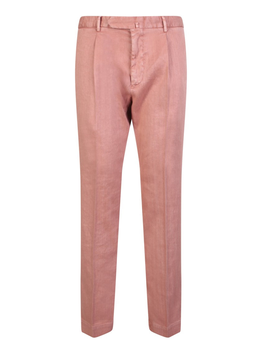 Dell'oglio Linen-Blend Pink Trousers