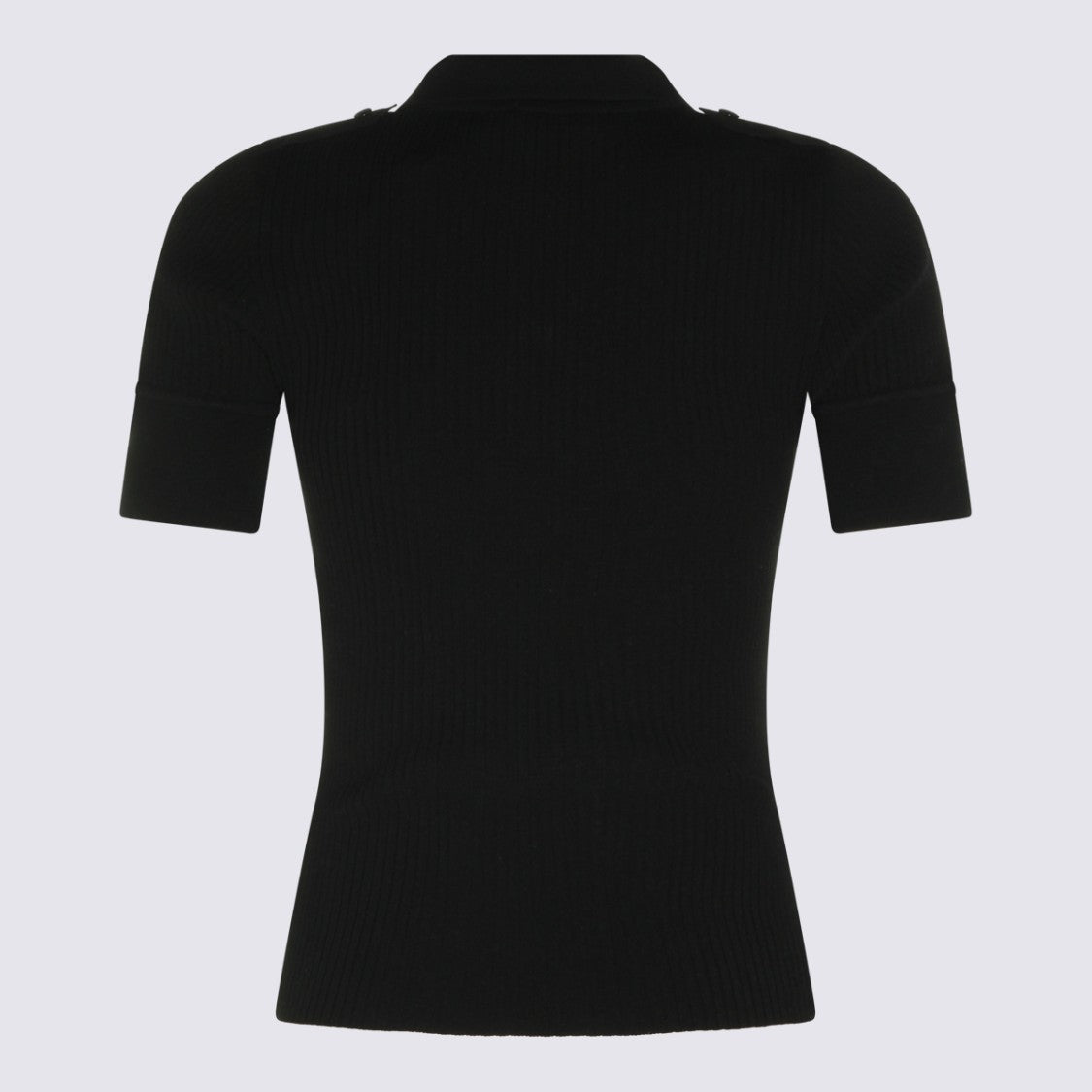 Courrèges Fitted Short-Sleeve Polo Shirt With Ribbed Texture And Button Placket
