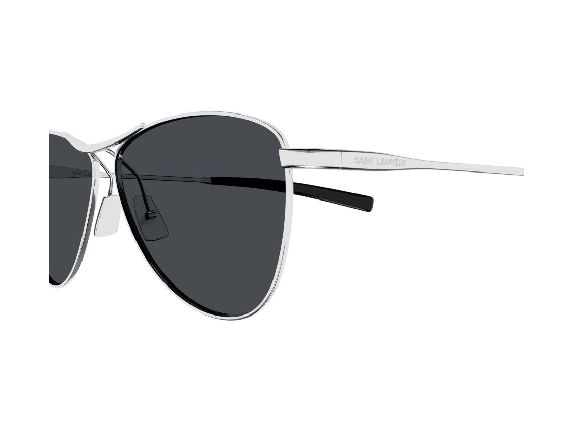 Saint Laurent Silver Sl 831 Vesper Metal Aviator Sunglasses