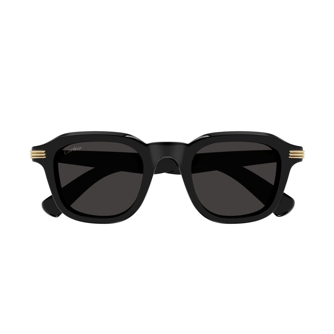 Cartier Ct0536s Square-Frame Sunglasses With Gold-Tone Accents