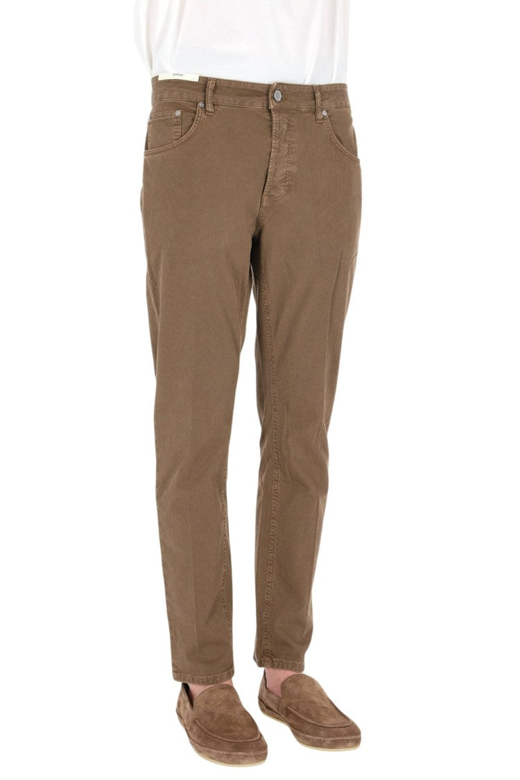 Pt Torino Cotton Fabric Casual Pants With Five-Pocket Design