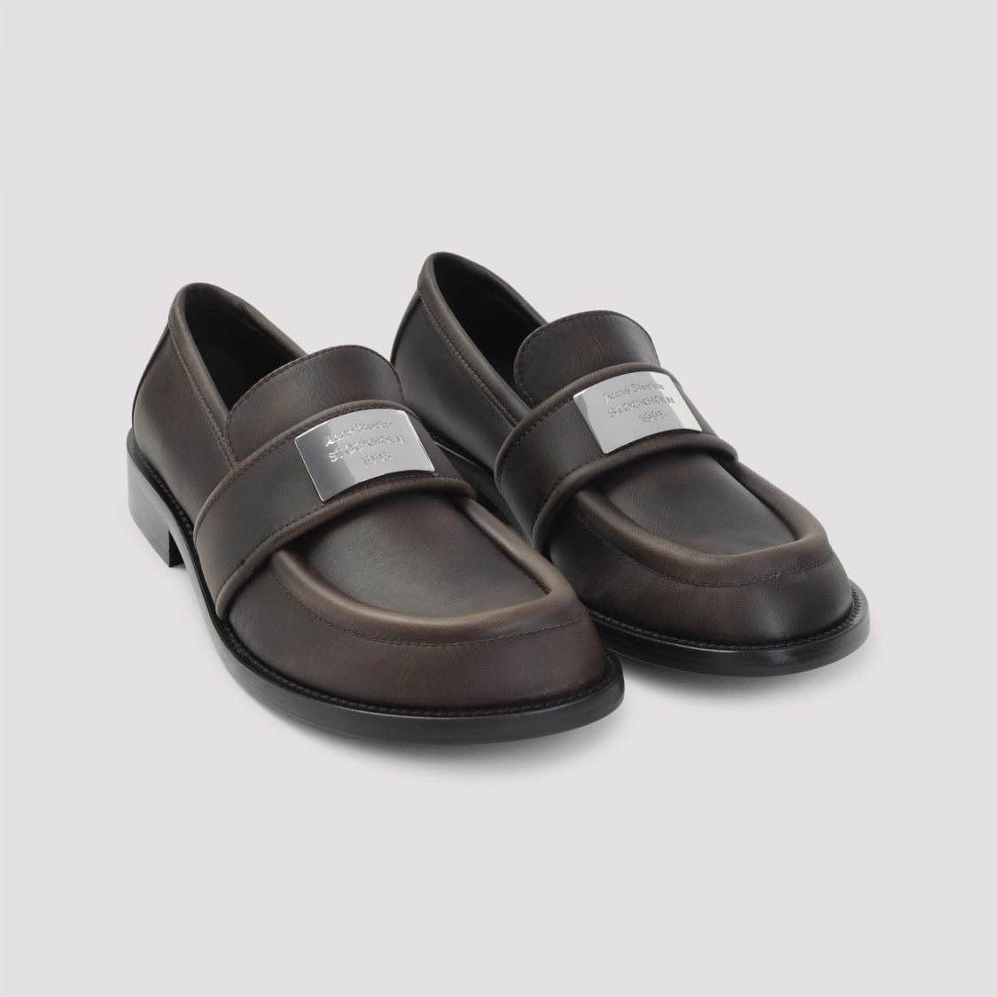 Acne Studios Brown Brushed Nylon Loafers