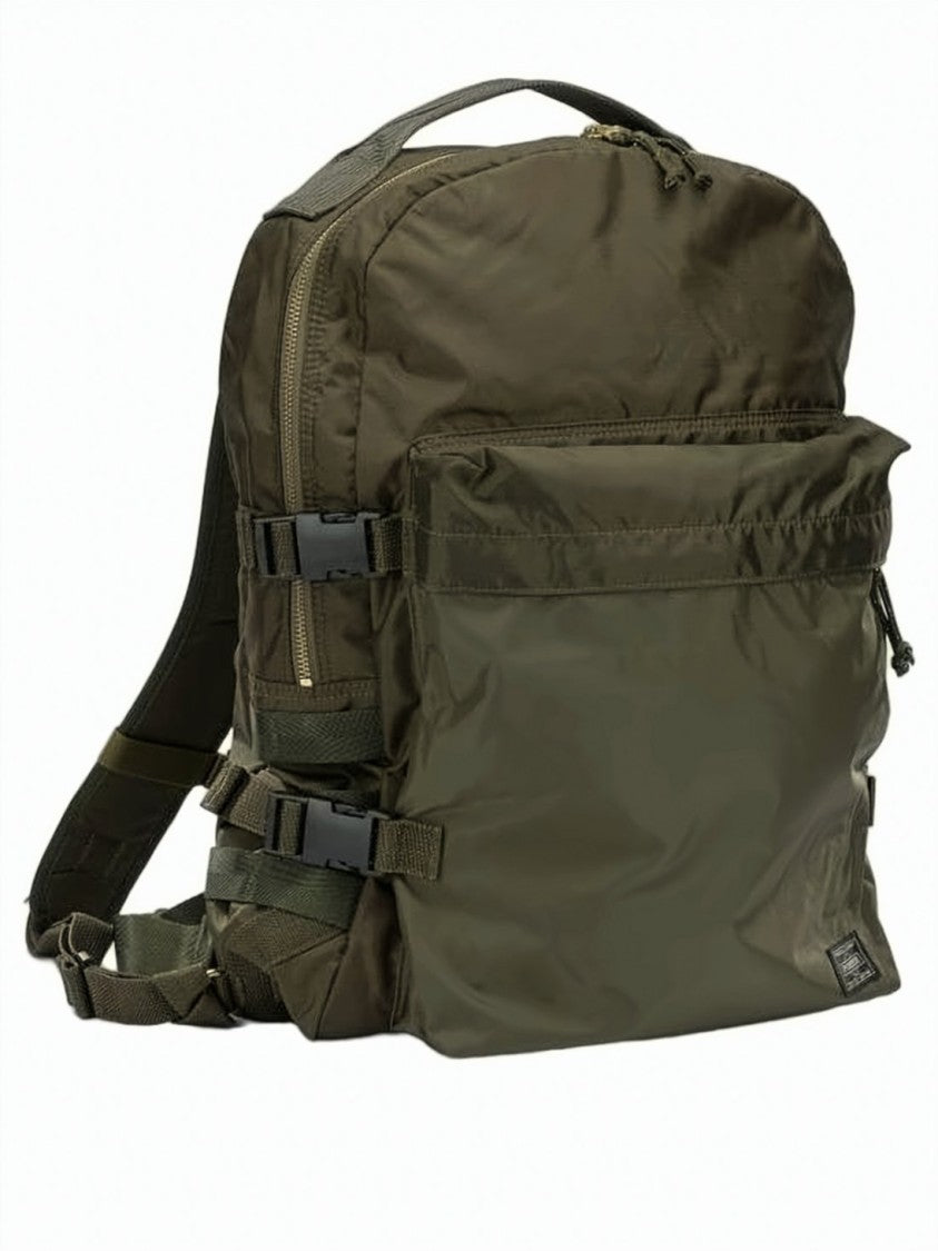 Porter Durable Olive Green Nylon Daypack With Spacious Design