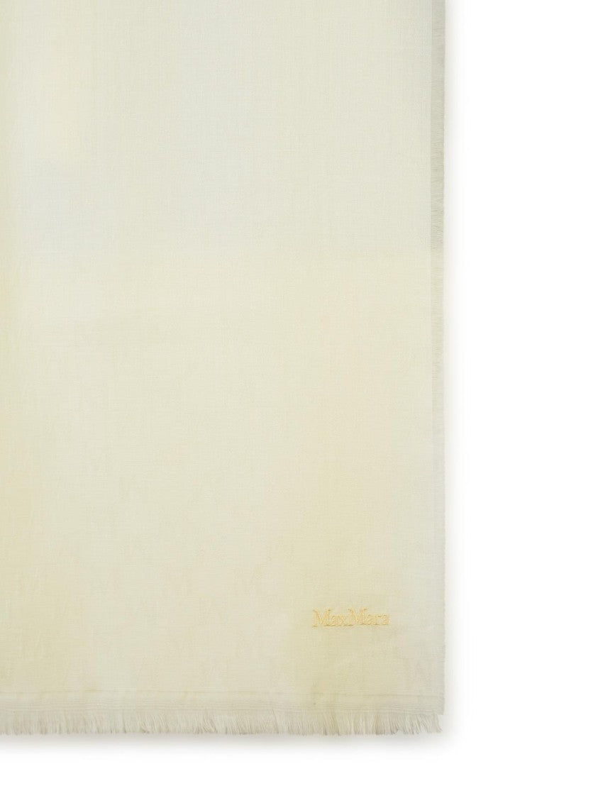 Max Mara Magico' White Wool Scarf