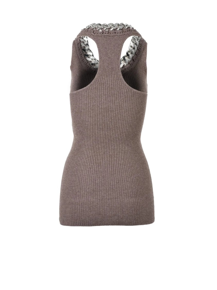 Stella Mccartney Grey Wool Polyamide Elastane Women's Top