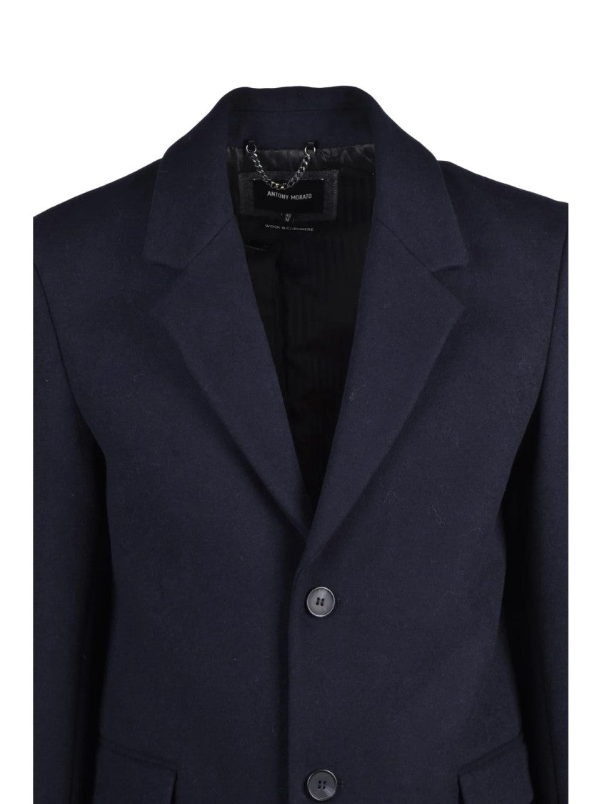 Antony Morato Blue Tailored Coat
