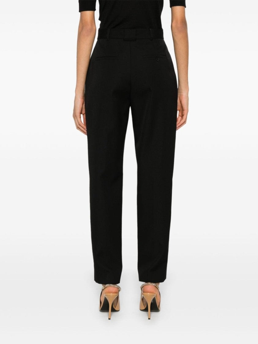 Lanvin Tapered Black Trousers In Virgin Wool