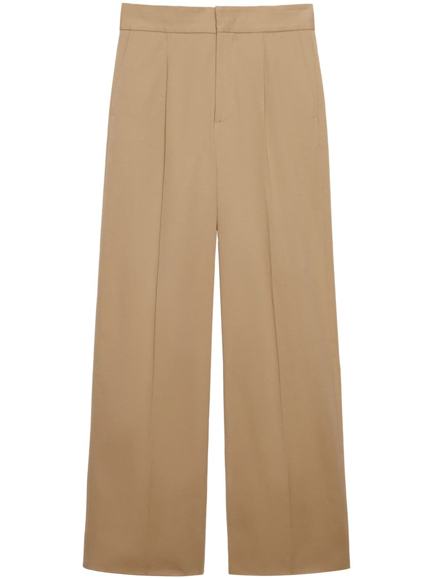Msgm Wide-Leg Trousers With High Waist