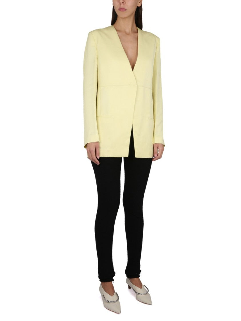 Jil Sander V-Neck Jacket With Concealed Closure
