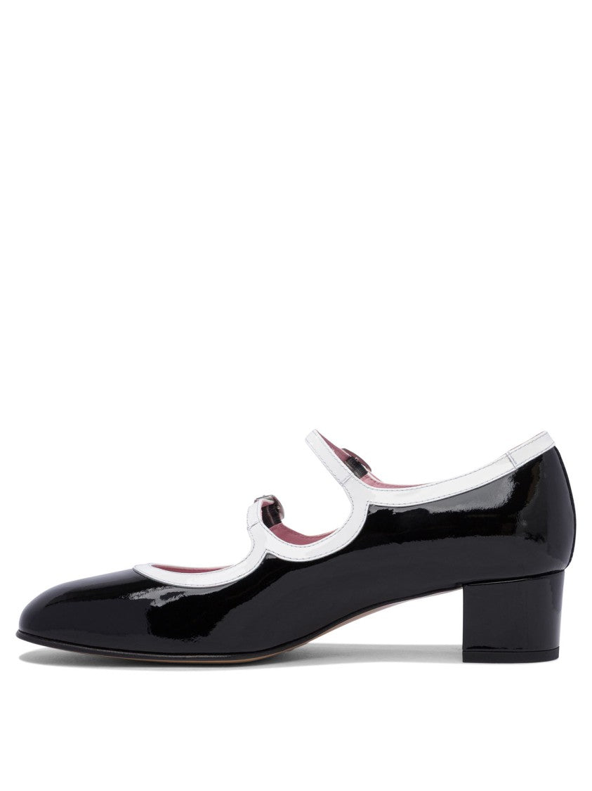 Carel Paris Block Heel Shoes With Glossy Finish