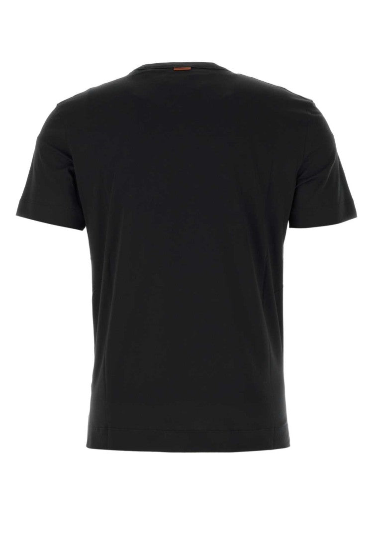Zegna Black Cotton T-Shirt