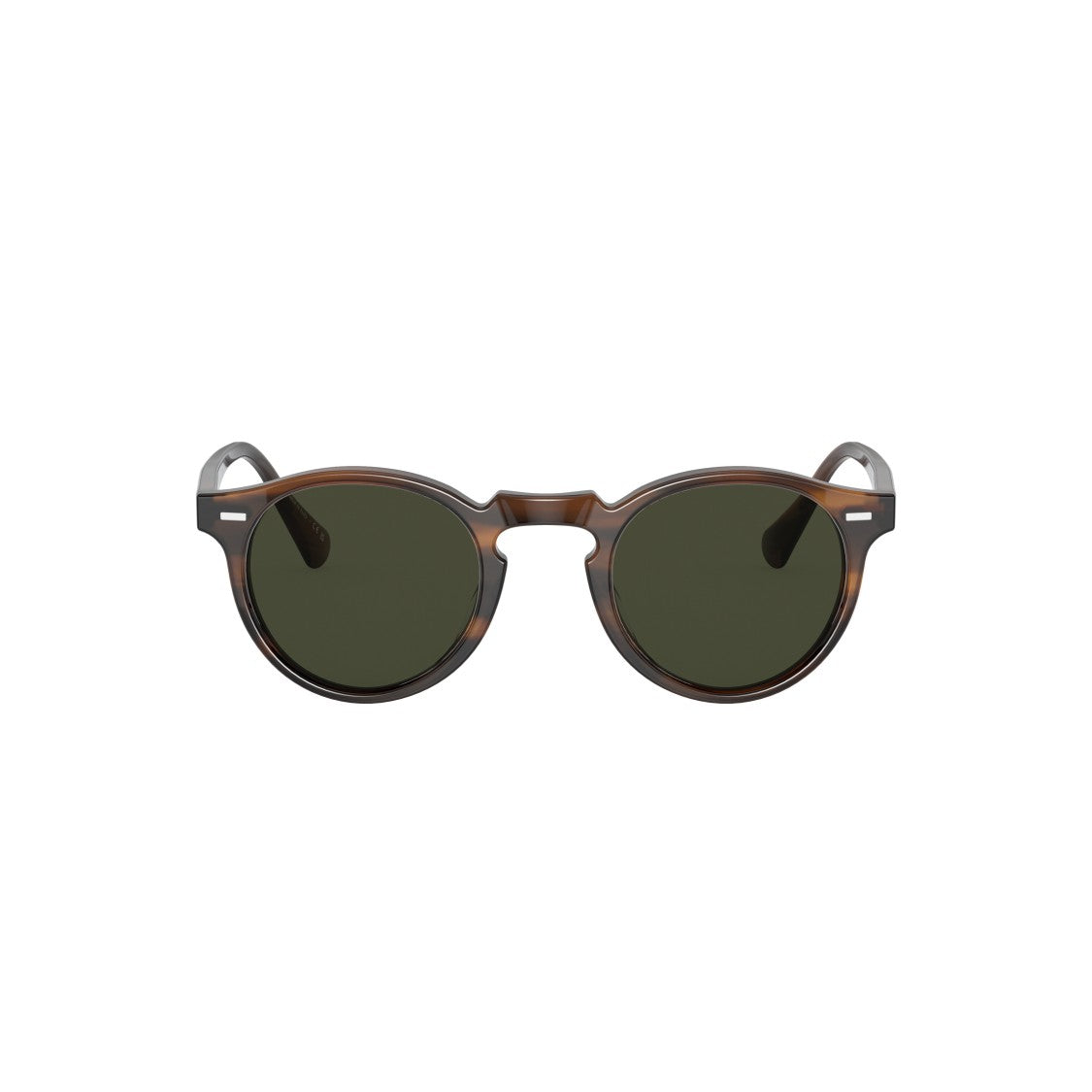 Oliver Peoples 0Ov5217s Tortoiseshell Acetate Round Sunglasses With Silver Accents