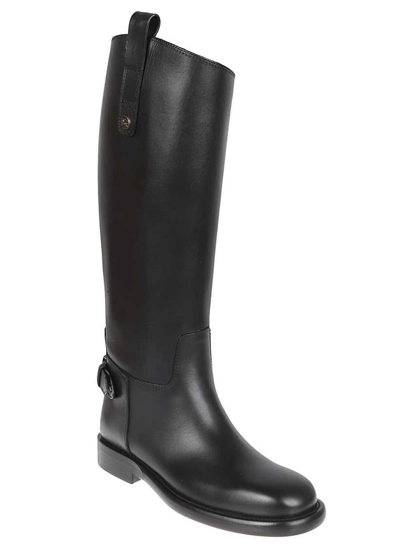 Burberry Calfskin Tall Boots With Round Toe