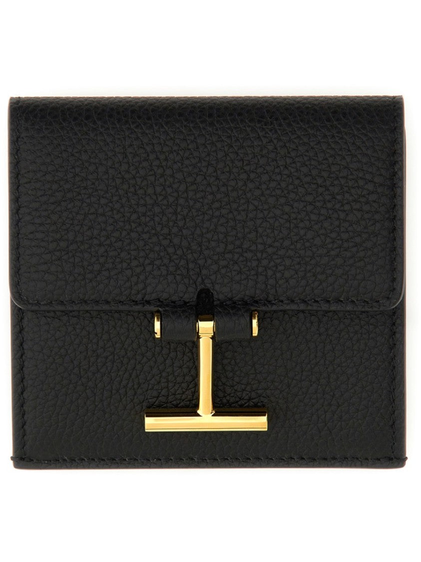 Tom Ford Calfskin Card Holder With Smooth Finish