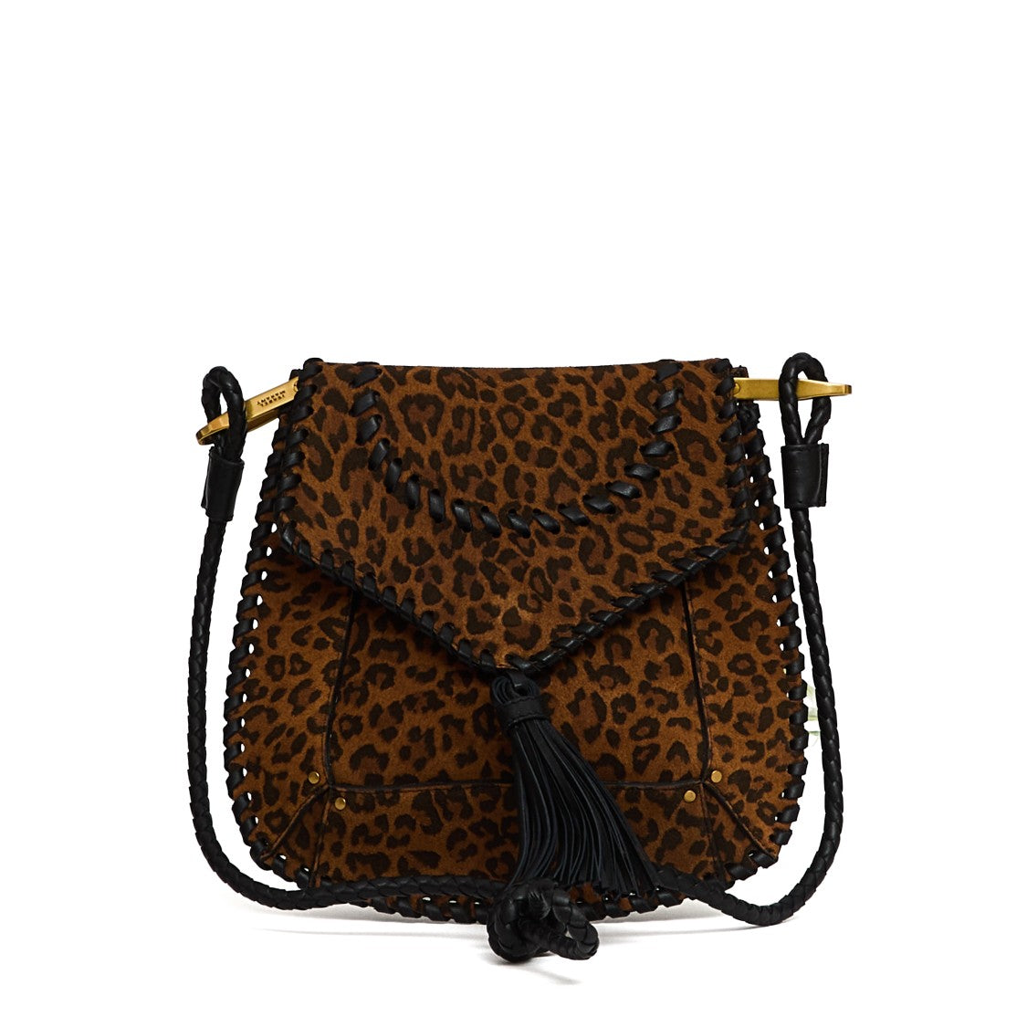 Isabel Marant Anahi Leopard Leather Shoulder Bag