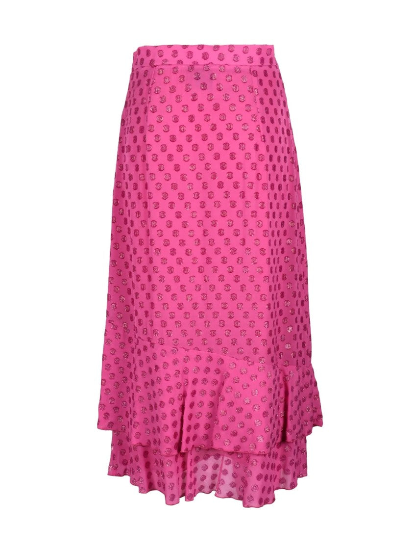 L Autre Chose Fuchsia Viscose Polyamide Skirt