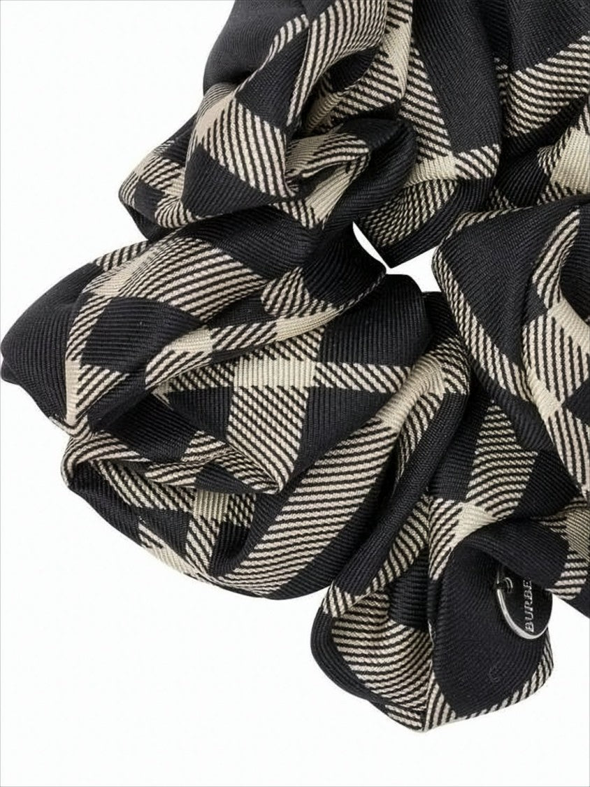 Burberry Checkered Silk Hair Accessory