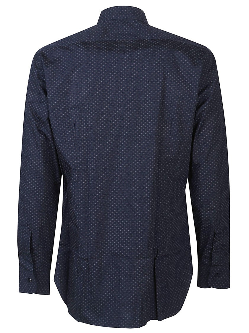 Barba Napoli Long Sleeve Patterned Cotton Shirt