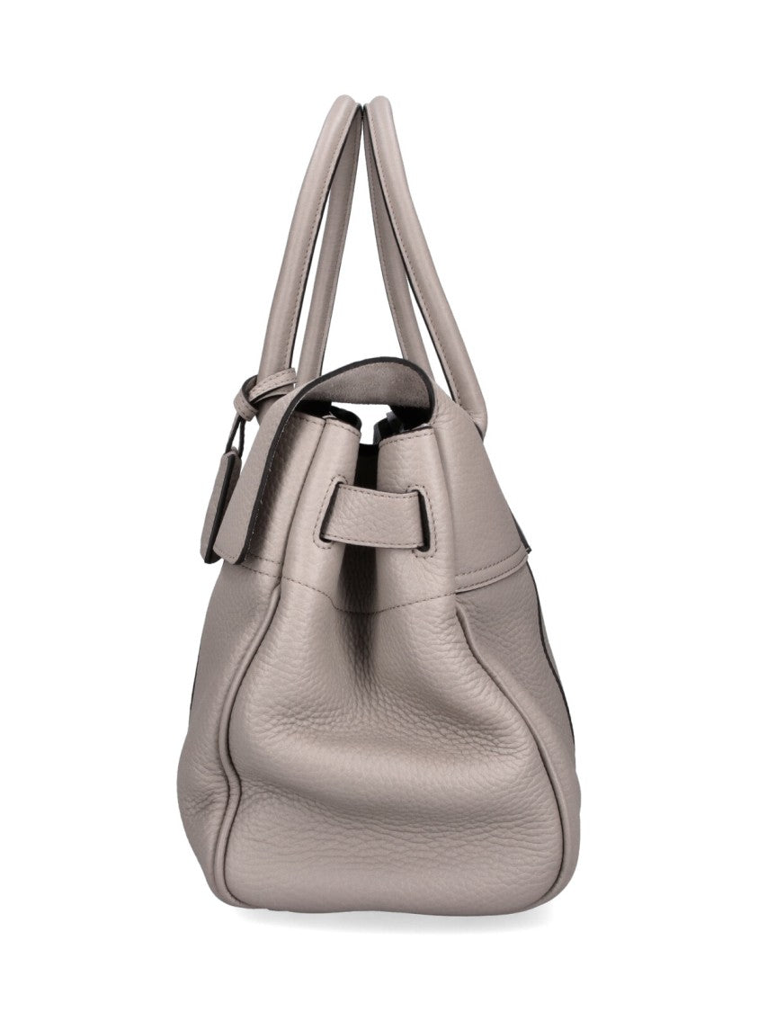 Mulberry Structured Handbag With Metallic Turn-Lock Closure