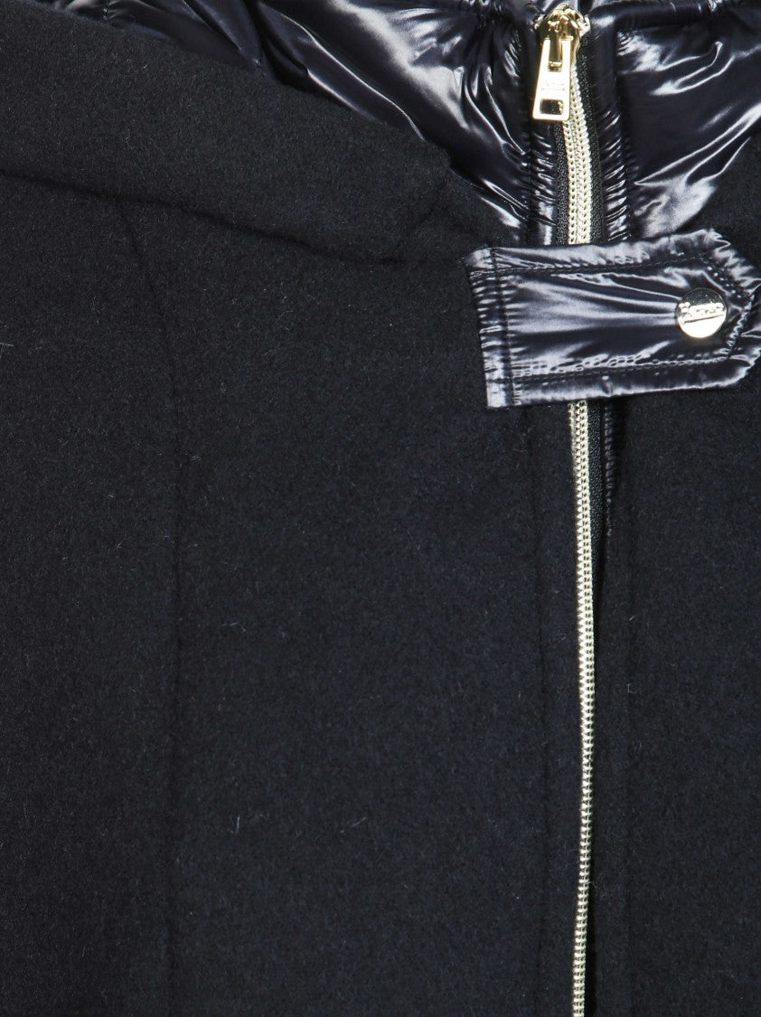 Herno Quilted Sleeve Fringe-Hem Jacket
