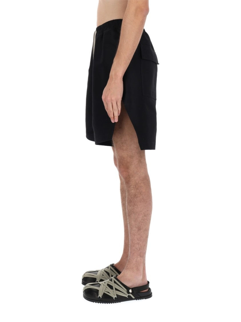 Rick Owens Black Faun Boxers Utilitarian Cotton Shorts