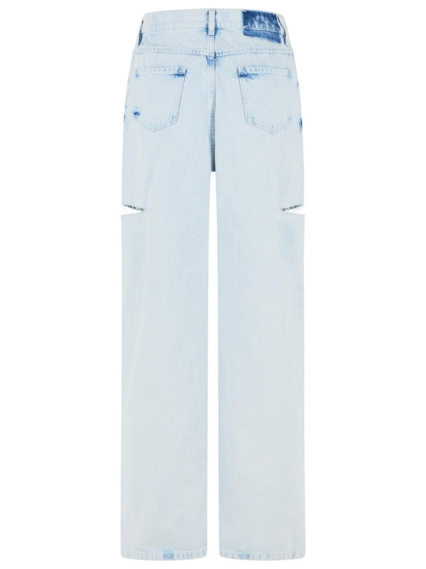 Maison Margiela 'Cut-Out' Light Blue Denim Jeans