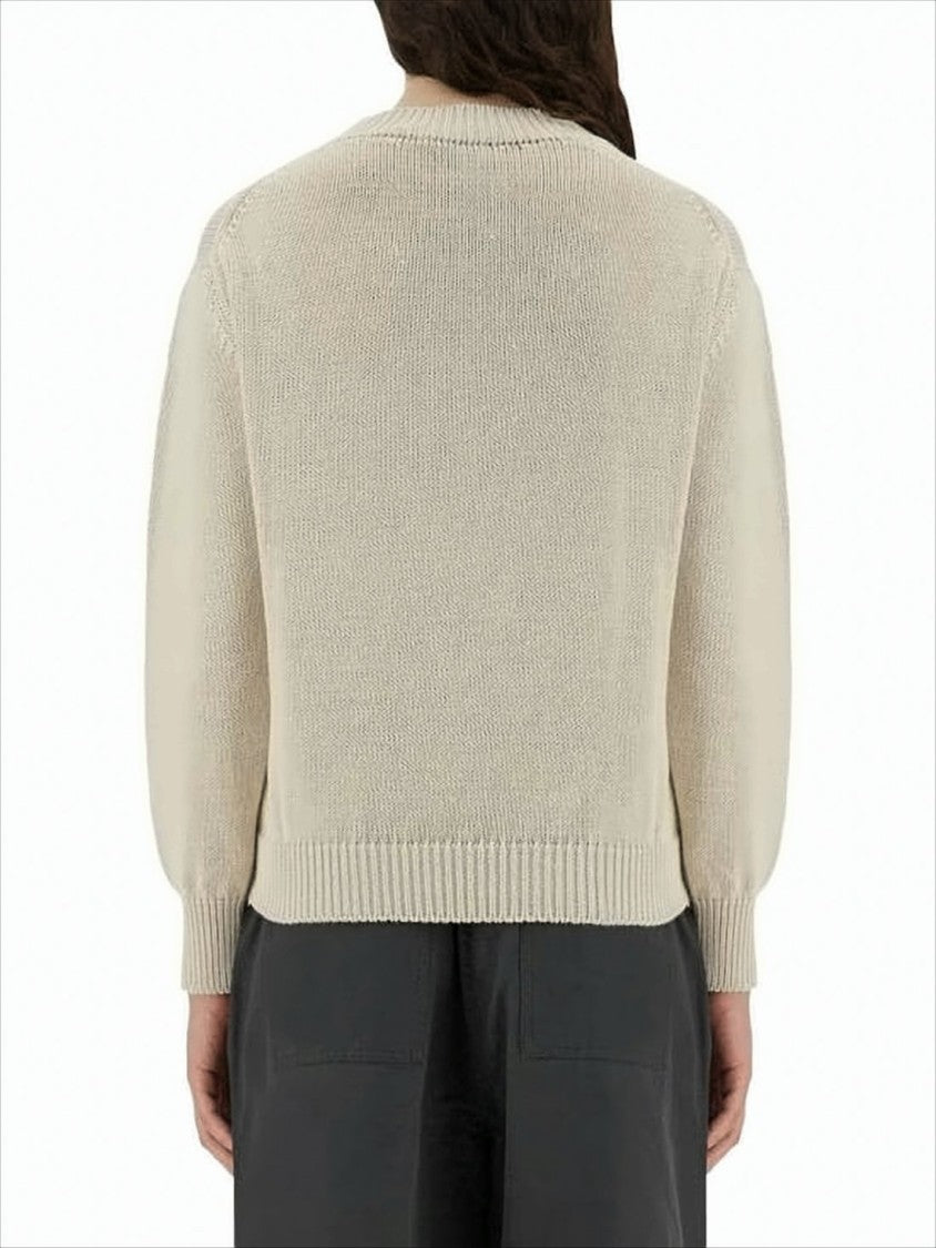Margaret Howell Textured Linen-Cotton Sweater With Round Neckline