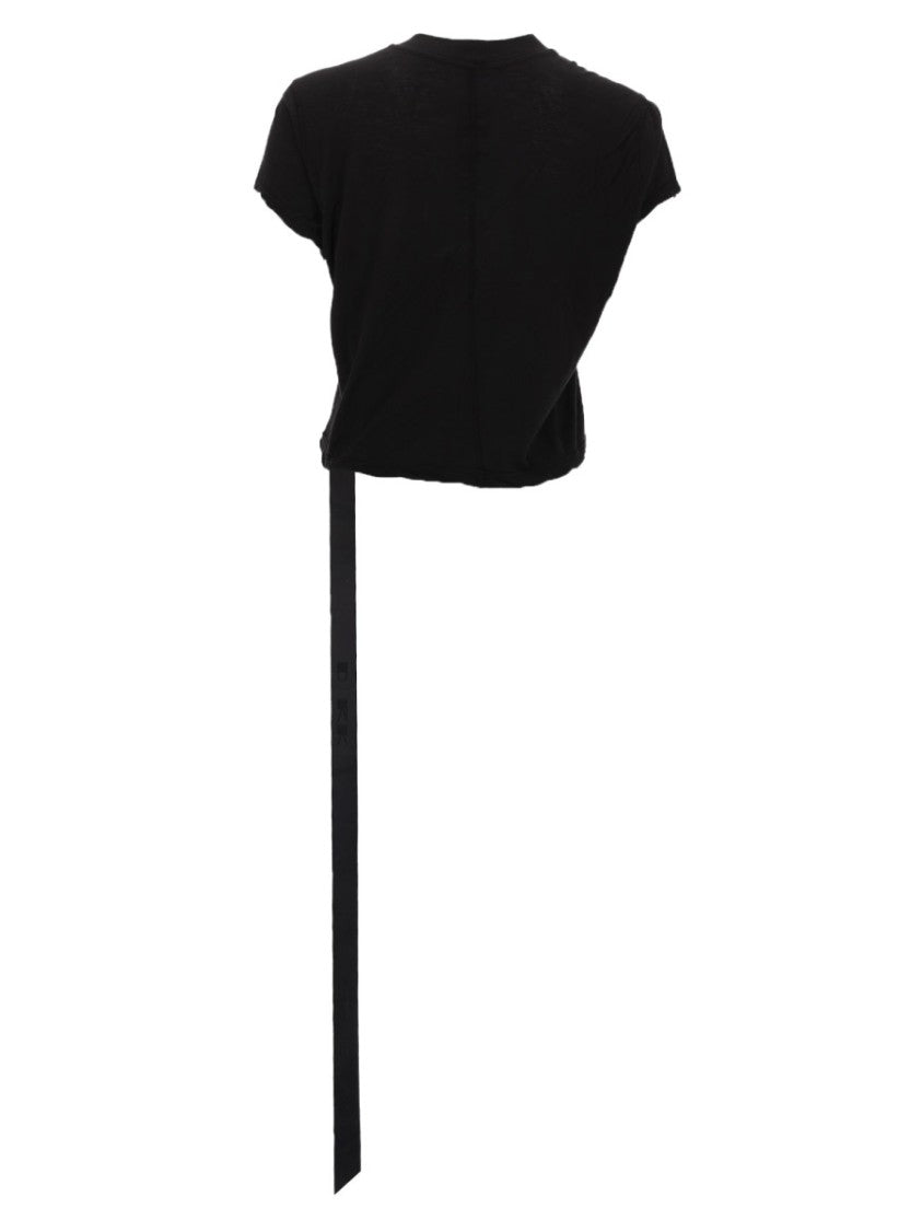 Drkshdw By Rick Owens Black Cropped Small Level T T-Shirt